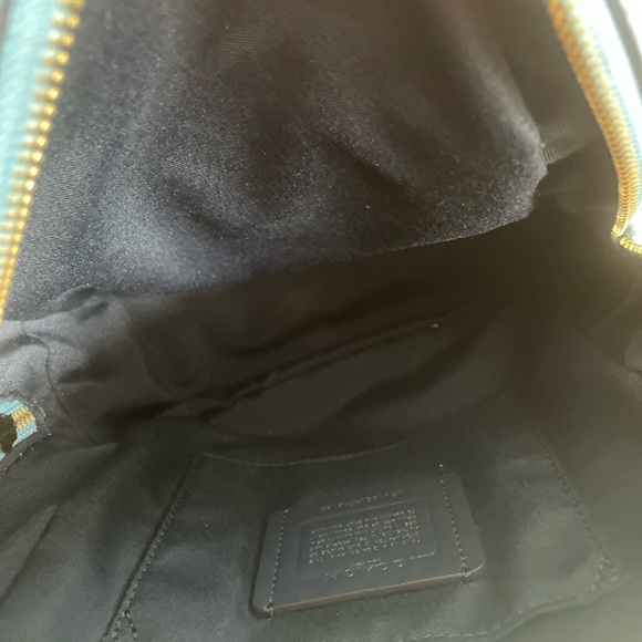 💯 Coach | Midnight/Multi Andi Mini Metallic Backpack - Picture 8 of 11